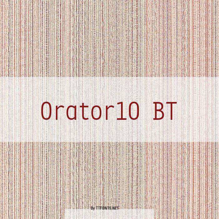 Orator10 BT example